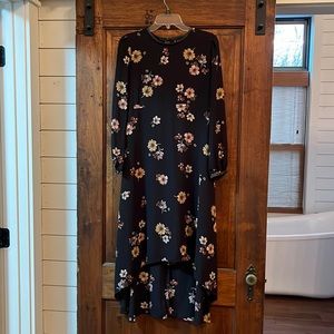 Black floral dress